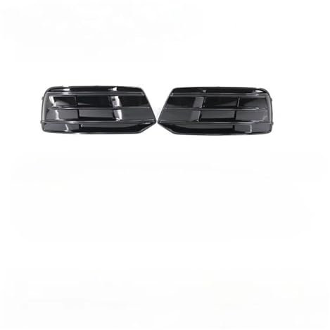 Copertura telaio fendinebbia auto paraurti anteriore griglia lampada maglia cromata compatibile for Audi Q5 S-LINE stile base 2018-2022 accessori auto(Base Style Black)
