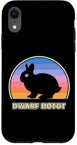 Enano Hotot Vintage Sunset Rabbit Carcasa para iPhone XR
