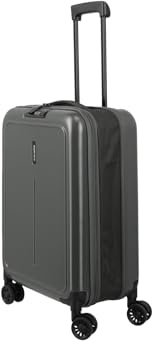 Travelite Koffer Handgepäck mit 4 Rollen für Condor + Ryanair, integriertes Zahlenschloss, Bordtrolley Basics: Kompakter Hartschalen Trolley mit Faltfunktion, 55x40x20 cm, 2,9 kg