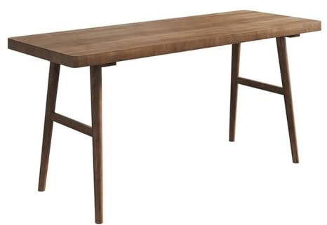 ZENGXJYCQINGJIANG Gaming Desk Simple Wooden Writing Desk for Home Office, Sturdy Modern PC Laptop Workbench, Walnut Color(L)