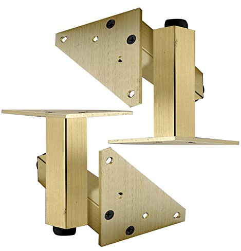 Adjustable 4 Pcs Metal Cabinet Legs 400mm Bronze Triangle Mounting Plate DIY Furniture Feet for TV Stand Wardrobe Nightstand – & Stylish Risers