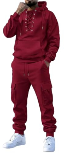 Mens Tracksuit Set Cosy Loose Baggy Colour Long Sleeve Stretch Modest Slimming Mens Activewear Slim Fit Fashionable Running 2 Piece Activewear Top and Bottom Spring