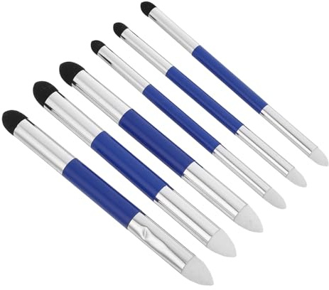 DIYEAH 6pcs Artist Highlight Blender Drawing Blender Tool for Artists Blue Double Headed Washable Sponge Pen with Shading Correction and Highlight Correction for Watercolor Shading