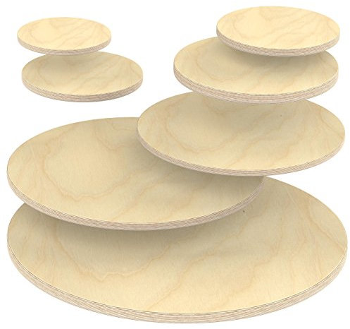 AUPROTEC Multiplexplatte 24mm rund Ø 500mm Holzplatten von 20cm-148cm auswählbar runde Sperrholz-Platten Birke Massiv Multiplex Holz Industriequalität als Tisch-Platte Bistro-Tisch etc. verwendbar