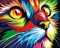 Fuumuui Peinture par Numéros Adultes et Enfants Débutants avec Pinceaux et Peintures Acryliques 40 x 50 cm - Animaux, Chat Coloré