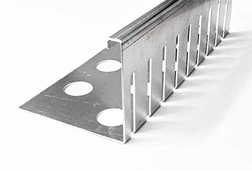 Kiesfangleiste klein gelocht Aluminium axb=80 x 100mm 1,5 x 1.000mm