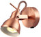 Unique Industrial Designed Brushed Copper Switched Wall Spot Light by Happy Homewares