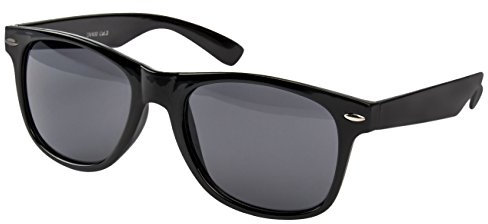 Ciffre EL-Sunprotect® Nerdbrille Brille Nerd Sonnenbrille Streber Hornbrille Schwarz