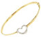 forme di Lucchetta - Armreif aus 9 Karat GelbGold (17.5 cm) mit Herz aus Weißgold
