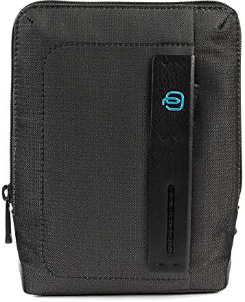 PIQUADRO P16 Borsello porta iPad mini in tessuto e pelle ad uno scomparto
