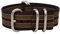 masar 20mm Zulu James Bond Schwarz/Rot/Grün - Armband - Universal