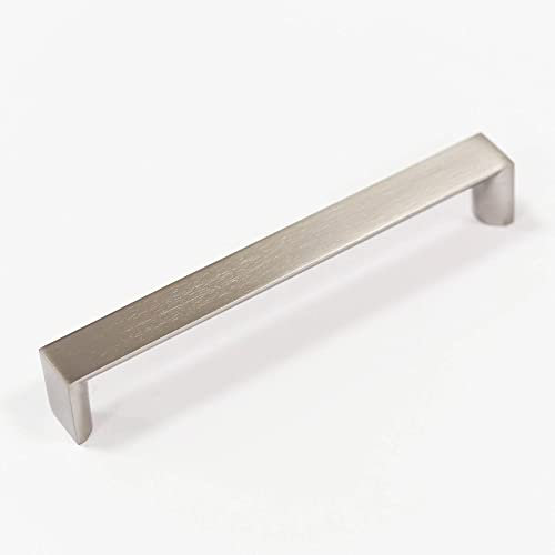 160mm Brushed Nickel Square D Handle for Kitchen Cabinets | Bedroom | Bathroom | Furniture | Cupboards