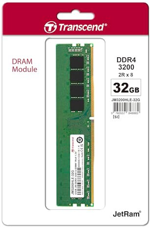 Transcend 32GB Long-DIMM Memory Module DDR4 3200MHz - JM3200HLE-32G