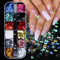 12 Colors Butterfly Glitter Nail Sequins - 3D Nail Art Flakes Colorful Confetti Glitter Sticker Decals Manicure Nail Art Design Makeup DIY Decoration