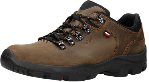 WOJAS Herren Trekkingschuhe aus Crazy-Horse-Leder – Sneaker Halbstiefel Ganzjahresschuhe Gelände Stadt Urban Sport – braun, 9377-92, Gr. 43