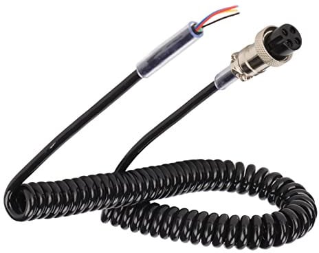 Microphone Extension Cable,Radio Microphone Cable Replacement Female Hand Mic Cord with Prewired 4 Pin Connector for CB HAM Radio