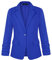 MINTLIMIT Blazer da donna con maniche a 3/4 increspate, un bottone, tasche con patta e tasche, casual, lavoro, ufficio, top cappotto capispalla, X-royal Blu, M