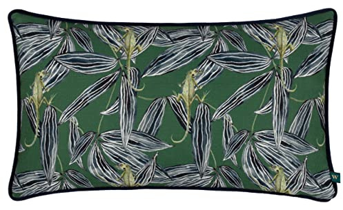 Wylder Tropics Ebon Wilds Nkiru Feather Filled Cushion, Green, 30 x 50cm