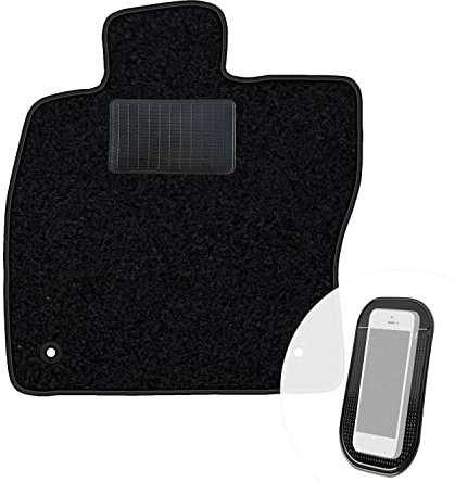 moto-MOLTICO Fahrer Fußmatte Auto Velours Fahrerseite Autoteppiche Schwarz Fahrermatte 1-teilig passend für Audi A3 III 8V Seat Leon III VW Golf VII VIII 2012-2020