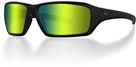 Westin W6 Sport 15 Matte Black LB Green LM Green AR Green - Polbrille, Polarisationsbrille, Brille zum Angeln