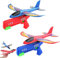 Forhome Spielzeug Flugzeuge,2 Stück Styroporflieger Katapult,Modell Schaum Flugzeug,Groß Kinder Styropor Flugzeug,Wurfgleiter Styroporflieger,Segelflugzeug für Kinder 5-14 Jahre Alt