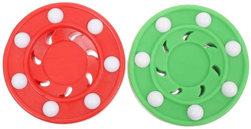 CLISPEED 2 Stück Eishockey Schläger Puck Rollhockey-Puck Übungsroller Professioneller Hockey Puck für Erwachsene Innen Außen Pro Commander Eishockey Spiel Training