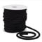 BENECREAT 25m Corde de Remplacement Cordon Noir, Remplacement de Cordon de Serrage Souple en Polycoton de 6 mm avec Bobine en Plastique pour Manteaux, Pantalons, Shorts