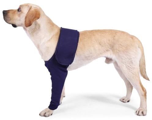 DONGKER Dogs Anti-licking Protection Sleeve, Dog Surgery Recovery Sleeves With Magic Stickers for Pet Front Leg Injury Recover Sprains