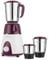 Bajaj Indian Mixer Grinder 3 Jars, Black GX3701, Classic, Herculo, Ivora Rex 500 750W, 1000W, 500W (Rex 500 Purple)