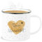 Emaille Becher Blechbecher - Aufdruck selbst gestalten - Dein Wunschtext I Geschenk personalisiert Weihnachten I Vatertag I Muttertag I Geburtstag - 300 ml - Weiß Silber - personalisierte teetasse
