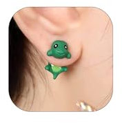 6 Pairs Cute Animal Bite Earrings for Women Girls 3D Clay Earrings Animal Cartoon Biting Ears Stud Earrings Jewelry Gifts