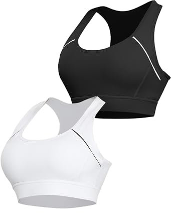 Irdcomps Damen Sport BH ohne Bügel Starker Halt Bras Sports Brüste mit Racerback für Fitness Yoga Joggen