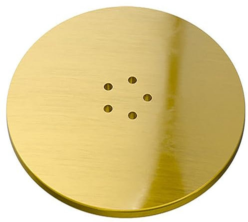 SPARES2GO 110mm Luxury Plug Cover for Shower Trap with 90mm Tray (Brushed Brass)