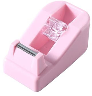 Klebebandabroller, rosa Mini-Klebebandrollen-Schneidewerkzeug, nachfüllbar, 18 x 20 mm, Wickelbandabroller für Zuhause, Schule, Büro