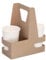 Lot de 250 porte-gobelets pour 2 tasses avec poignée, en carton kraft, porte-gobelets à emporter pour boissons chaudes et froides, à emporter, café et restaurant