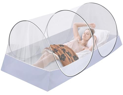 Extra großes Pop-Up-Moskitonetz, tragbar, faltbar, für Bett, Camping, Reisen, Terrasse (198,1 x 104,1 x 78,7 cm)