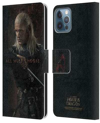 Head Case Designs Offizielle House of The Dragon: Television Series Daemon Charakter-Posters Aus Staffel 2 Leder Brieftaschen Handyhülle Hülle Huelle kompatibel mit Apple iPhone 12 / iPhone 12 Pro