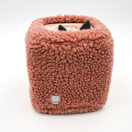 Milaboo® hochwertiger Teddybezug für Toniebox 1 und 2 – Handgefertigt in Deutschland, mit weichem Teddystoff, Schutzhülle und kinderleichte Handhabung (dunkelrosa)