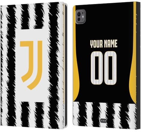 Head Case Designs Licenza Ufficiale Personalizzata Personale Juventus Football Club Home 2023/24 Kit Partita Custodia Portafoglio in Pelle Compatibile con Apple iPad PRO 11 M4/M5 2024/2025