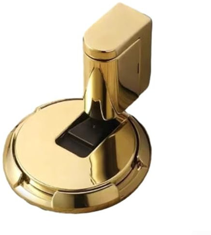 Mechanical Door Stopper, Adjustable Heavy Duty Zinc Alloy Door Stop Wedge, Windproof Door Holder for Bottom of Door, Door Holder Noise Reduction(Gold)