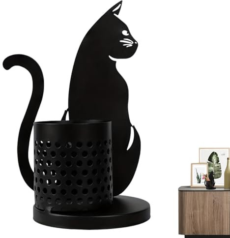 Pot à crayons en métal - Porte-crayons pour plan de travail de chat, organisateur de coiffeuse | Belles décorations, organisateur créatif de fournitures artistiques, accessoires de bureau, jolie