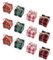 JOINPAYA 12Pcs Dolls House Mini Present Boxes: Cloth Mini Present Box Christmas Tree Hanging Decoration Pendant for Christmas Dollhouse Decor