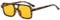 Long Keeper 70er Jahre Quadratische Piloten Sonnenbrille für Herren Damen Retro Rechteckige Sonnenbrille Vintage Trendige Kleine Doppelbrücken Sonnenbrille (Leopard Orange)