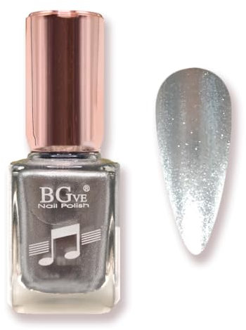 Glitter Nail Polish, Silver Nail Varnish, Diamond Glitter Quick Dry nail polish No UV Lamp Curing, Long Lasting, Chip Resistant, Quick Drying, Salon Manicure, At Home Manicure (38#Silver)
