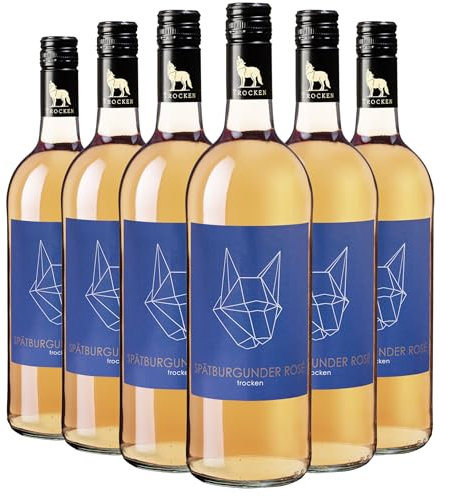 Wolfenweiler Spätburgunder Rosé trocken - Fruchtiger Roséwein mit Aromen von Erdbeere & Himbeere aus dem Markgräflerland (6 x 1,0l)