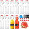 YAMAIDUO Lot de 10 Bouteille Verre 250ml, Bouteille en Verre avec Bouchon Mécanique avec 10 sceaux, 10 étiquettes, entonnoir pour le Brassage de Bière, Liqueurs, Huile, Jus, Condiments