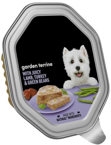 CesarPet Garden Terrine Wet Dog Food with Juicy Lamb, Turkey & Green Beans in Loaf – 150g x 1 – Natural Ingredients – Complete & Balanced Adult Dog Meal with Welari Thank You Card | (1 Pack)