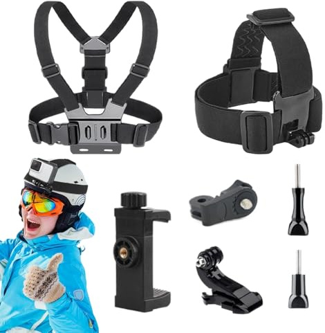 Qizeroty Handy Brustgurthalter Brusthalterung, Handy-Brustgurt Mit Telefonhalter, Handyhalterung Körper Halter, Multifunktions Gurthalter Clips Verstellbarer Für Die Meisten Handys Action Kameras