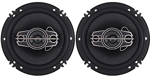 Aumotop Car Door Speakers 6 Inch 600 Watts Max, Bright Treble, Deep Bass, Easy to Install, for Car Audio Enthusiasts, Metal/Black/2 Speakers