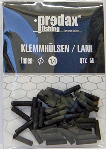 Predax Klemmhülsen - 50 Quetschhülsen für Stahlvorfächer, Durchmesser/Länge:1.4mm / Lange Version